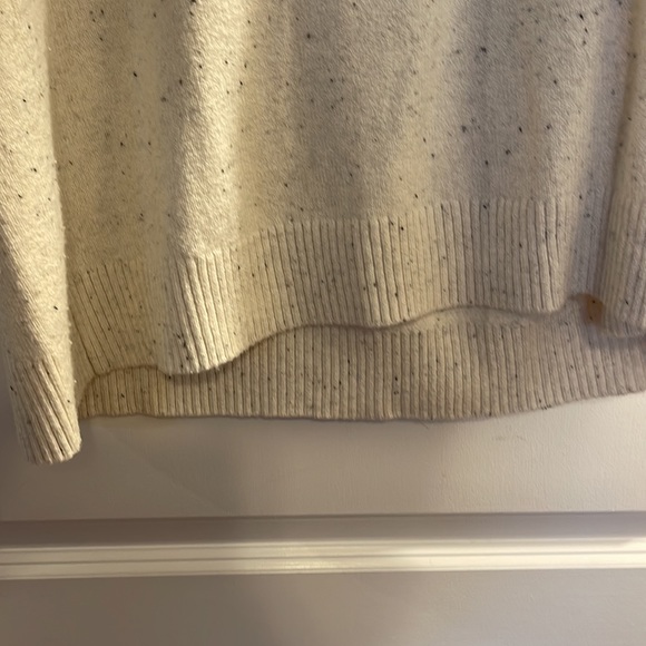 Pure J Jill xl drawstring high collar white with black dots sweater - Picture 4 of 6